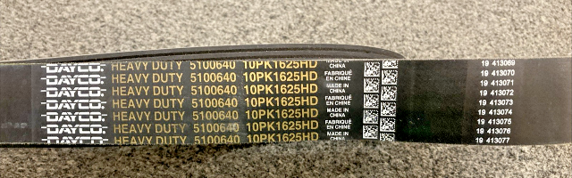 New Genuine Dayco 5100640 10PK1625 Heavy Duty Poly Rib Belt