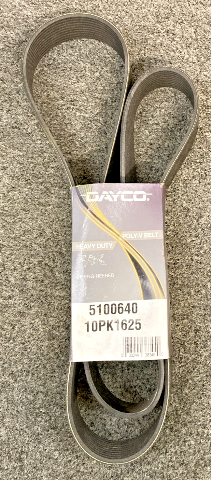 New Genuine Dayco 5100640 10PK1625 Heavy Duty Poly Rib Belt