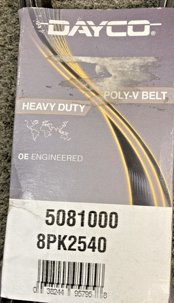 New Genuine Dayco 5081000 8PK2540 Heavy Duty Rib Poly-V Belt