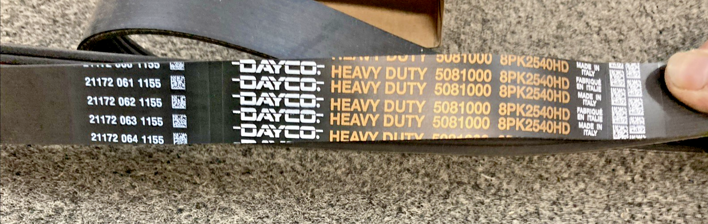 New Genuine Dayco 5081000 8PK2540 Heavy Duty Rib Poly-V Belt