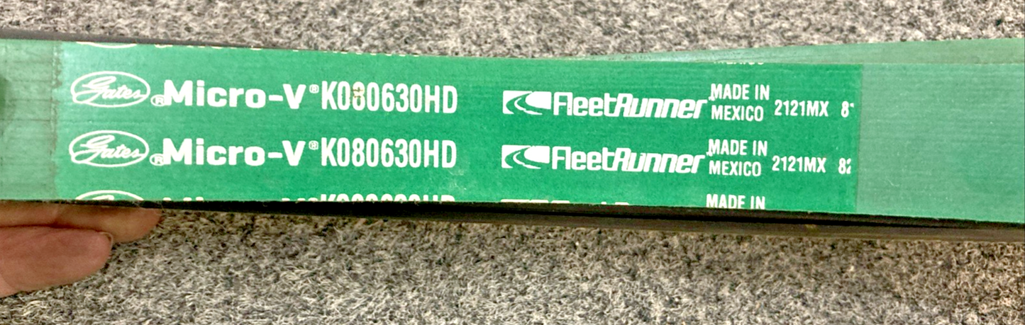 New Genuine Gates K080630HD FleetRunner Heavy-Duty Micro-V Serpentine Drive Belt