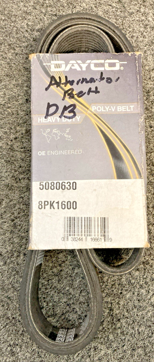 New Genuine Dayco 5080630 8PK1600 Heavy Duty Poly Rib Belt