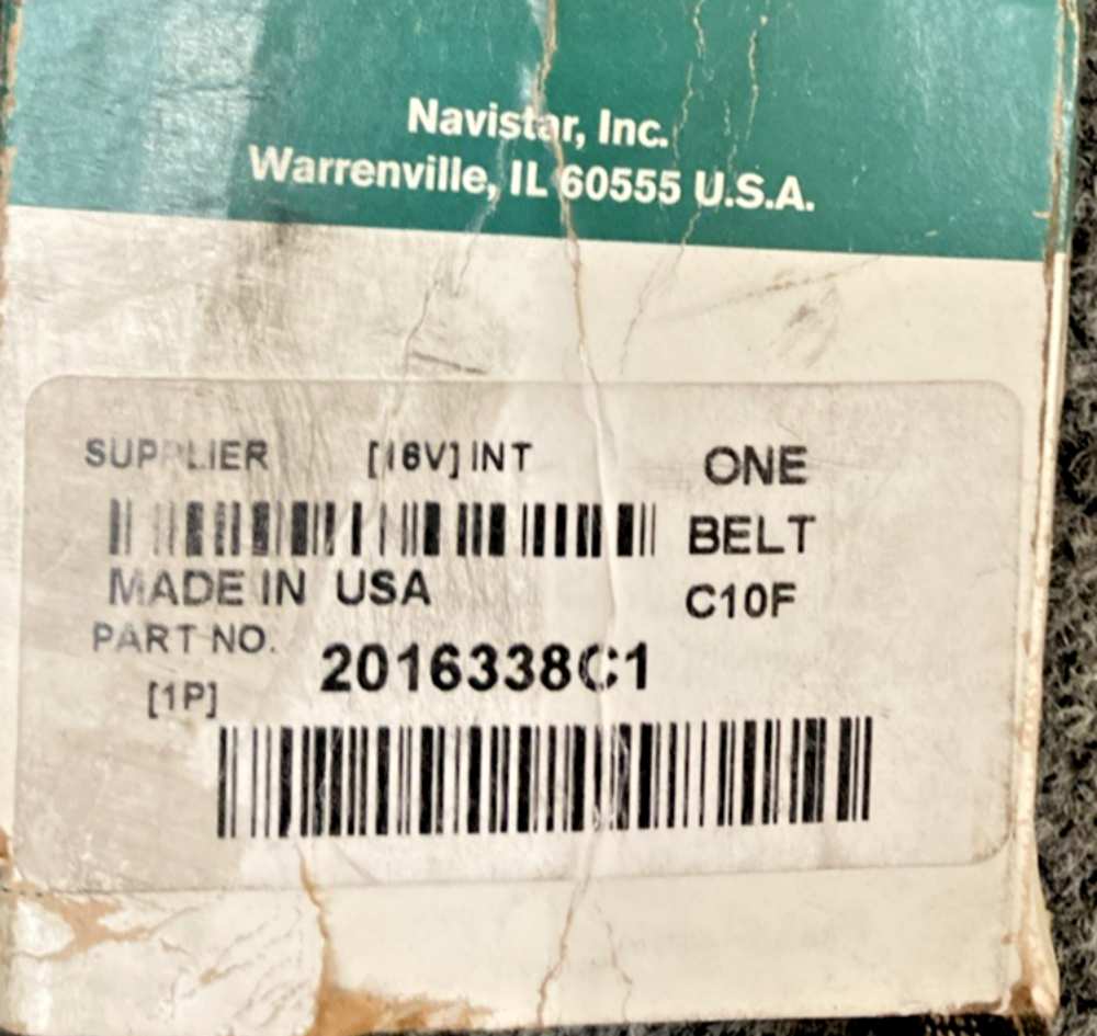 New Genuine Fleetrite Navistar 2016338C1 Fan Belt