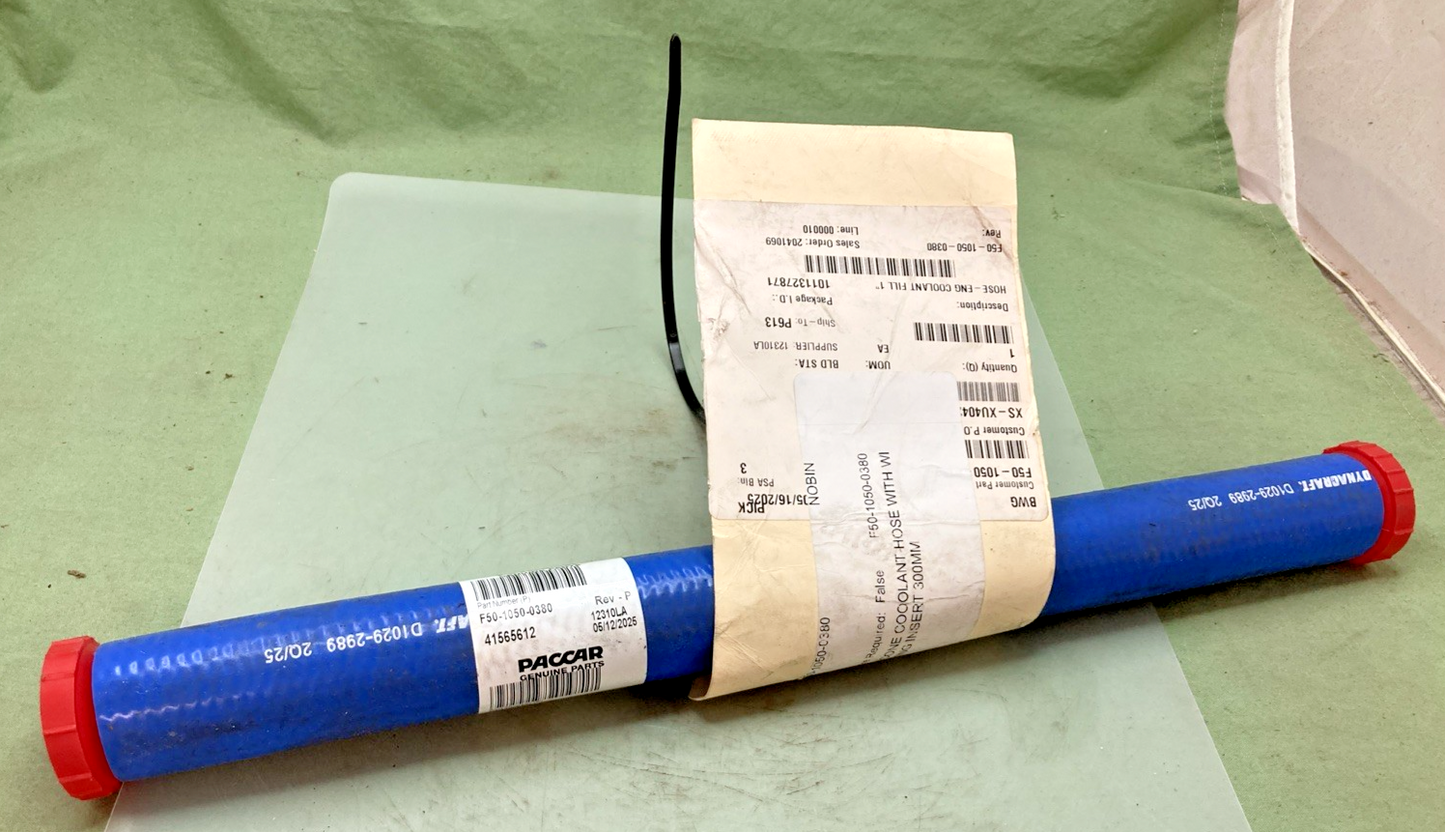 New Genuine Paccar F50-1050-0380 Silicone Coolant Hose with Spring Insert
