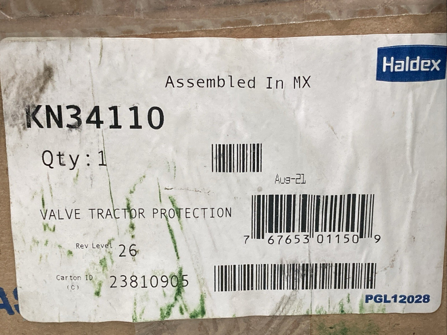 New Genuine Haldex KN34110 Tractor Protection Valve