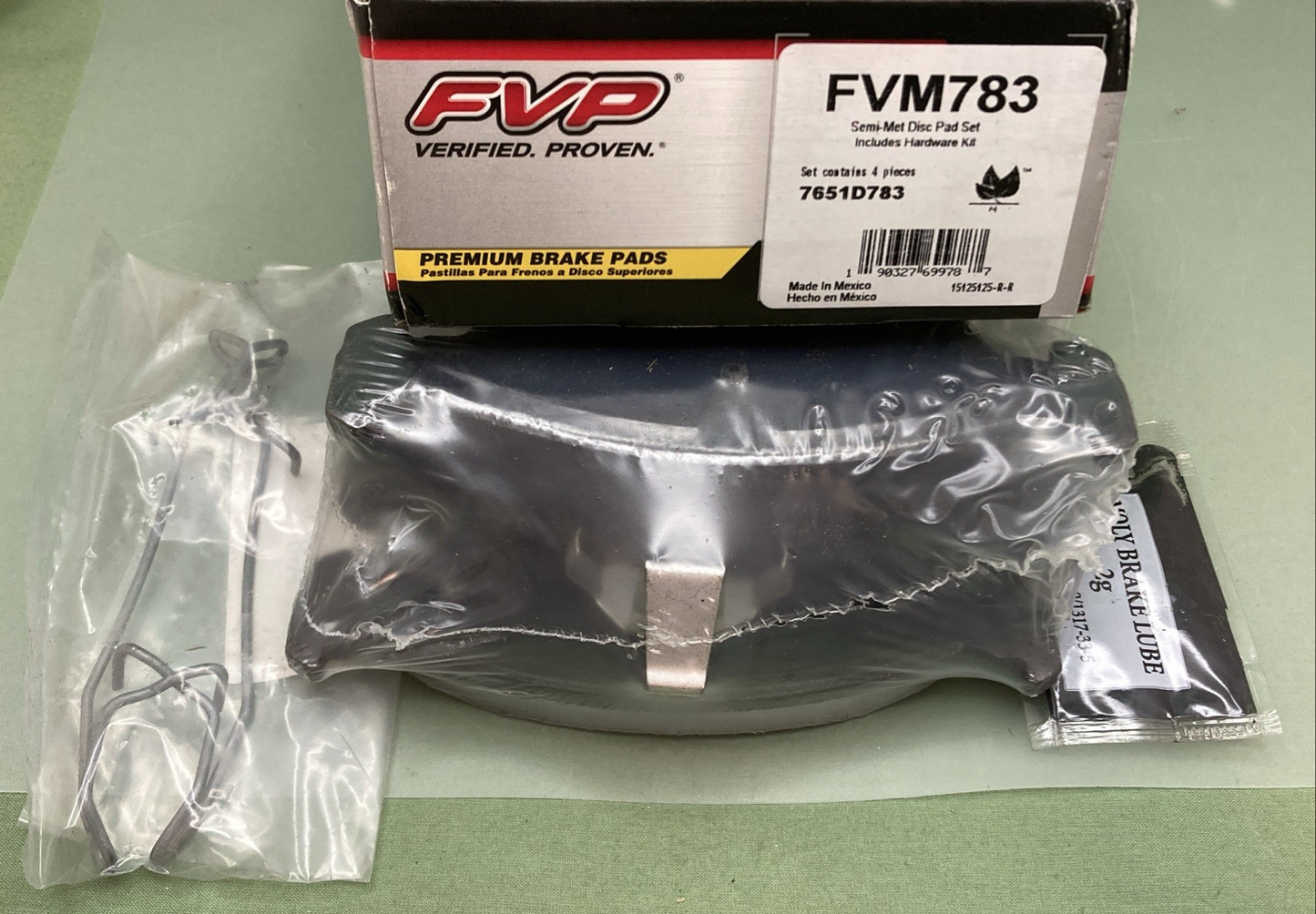 New Genuine FVP FVM783 Semi-Met Disc Brake Pad Set