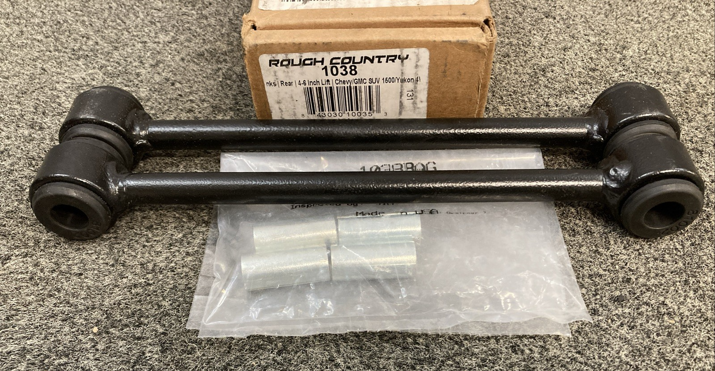 New Genuine Rough Country 1038 Sway Bar Links Rear 4-6 Inch Lift