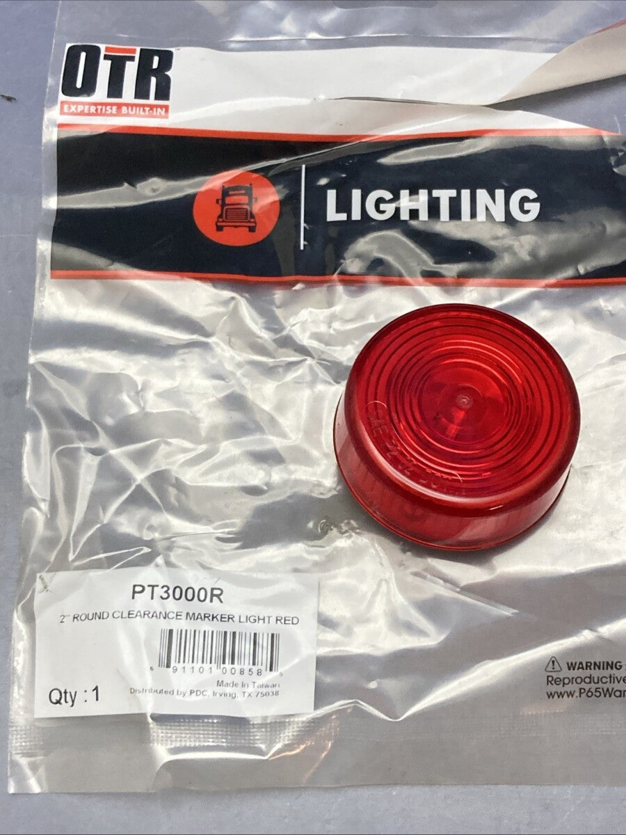 New Genuine OTR PT3000R 2" Round Marker/Clearance Light Red