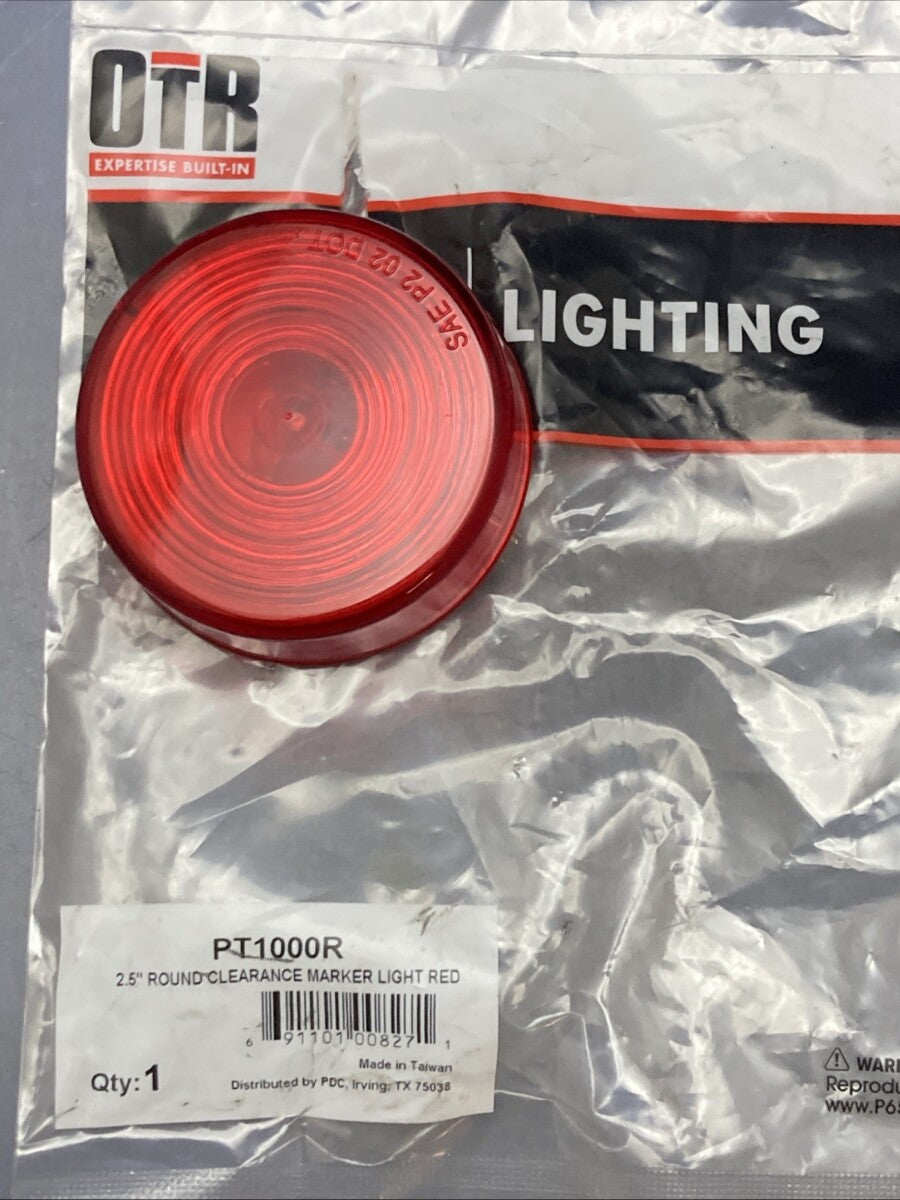 Qty 2 New Genuine OTR PT1000R Clearance Marker Light, 2.5" Round LED