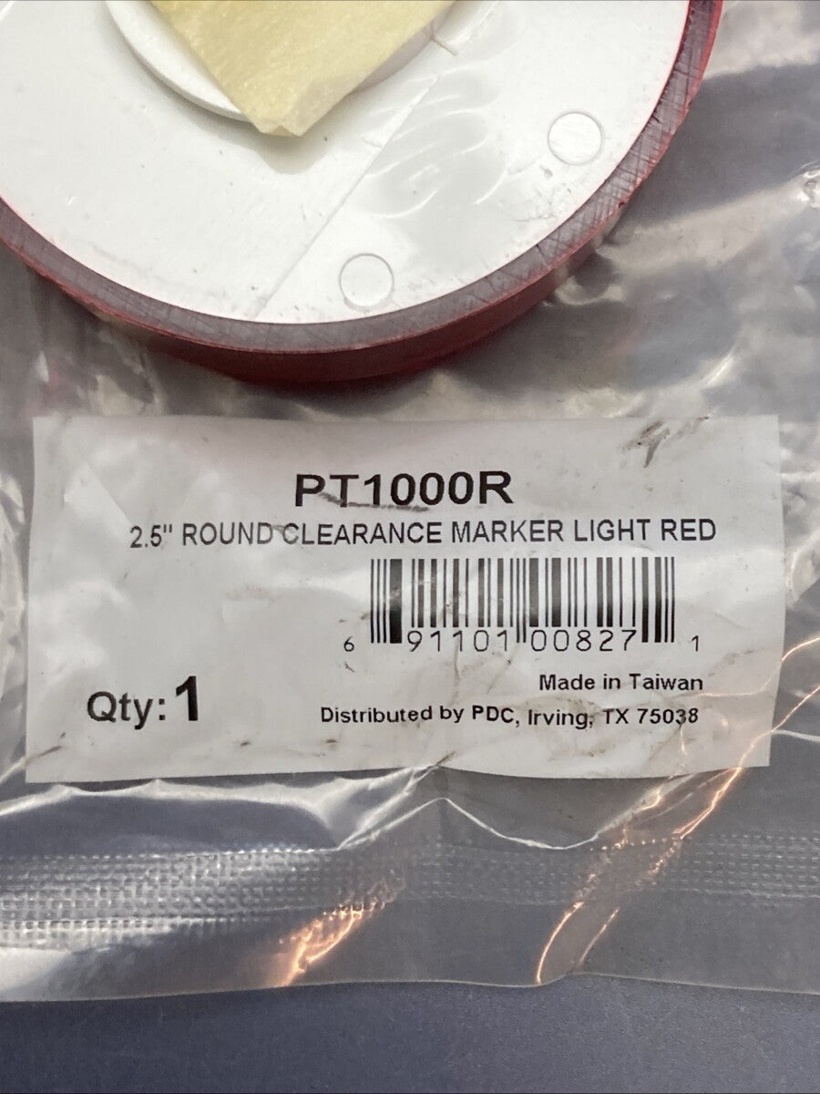 Qty 2 New Genuine OTR PT1000R Clearance Marker Light, 2.5" Round LED