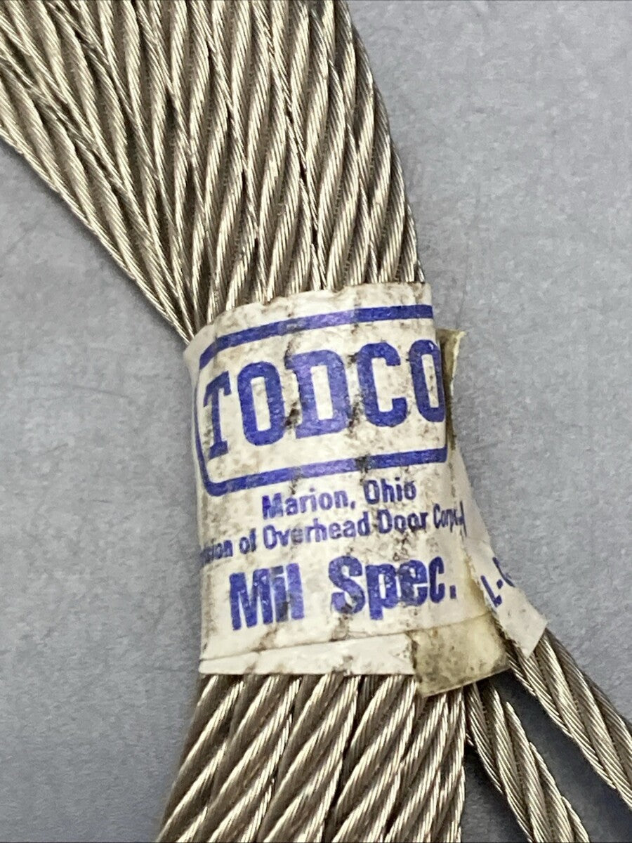 New Genuine Todco 59004 115" Stainless Steel Finish Door Cable
