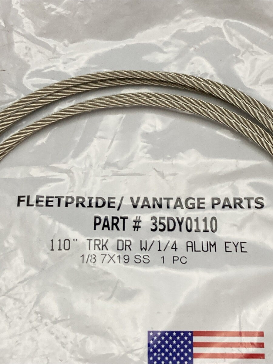 New Genuine Fleetpride/Vantage 35DY0110 Roll Up Door Cable