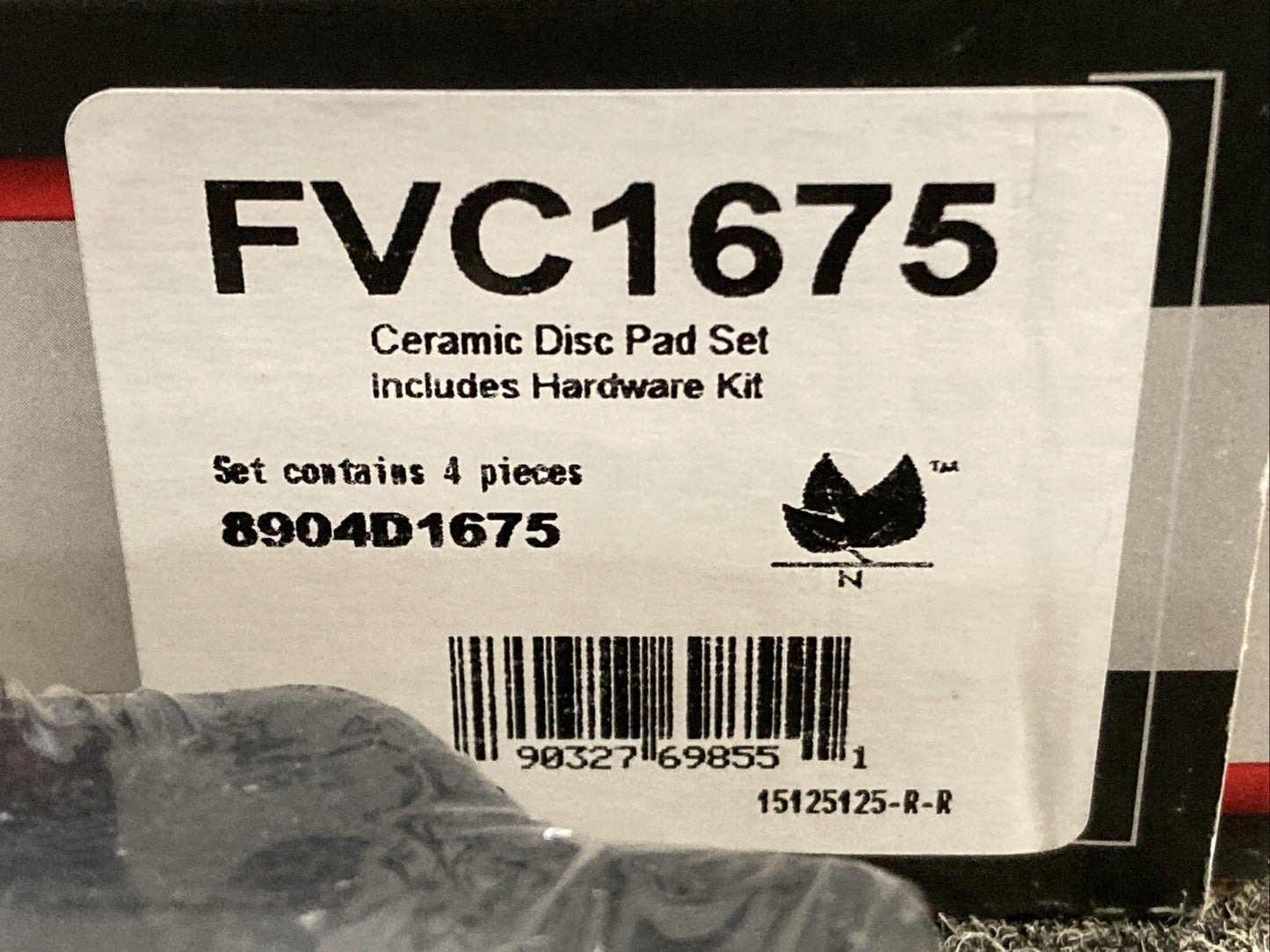 New Genuine FVP FVC1675 Ceramic Disc Brake Pad Set