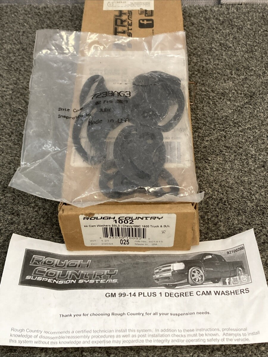New Genuine Rough Country 1002 1 Degree Cam Washers SSL3 Chevy / GMC 1500