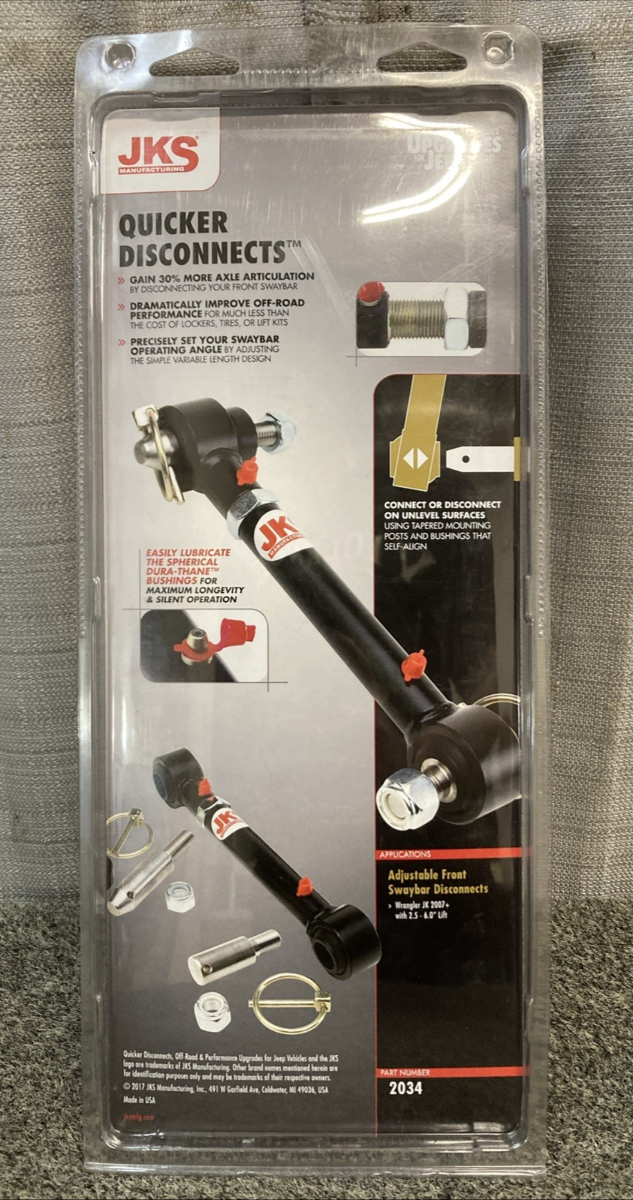 New Genuine JKS 2034 Quicker Disconnects Sway Bar Links 2.5"-6.0" Lift Fits Jeep