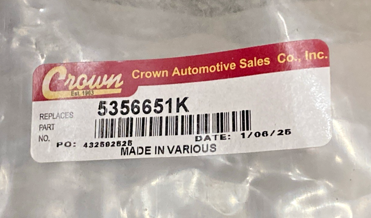New Genuine Crown 5356651K Fuel Tank Strap Kit