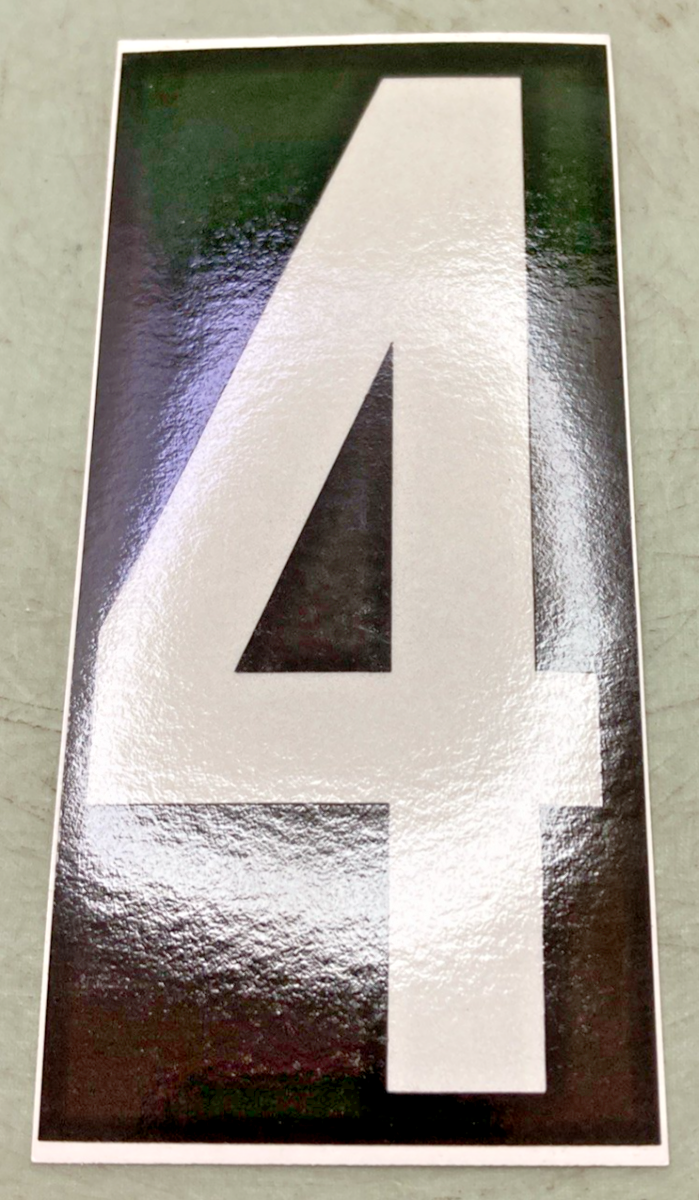 Qty 5 New Replaces Uline 4.5" Reflective Vinyl Vehicle Number 4