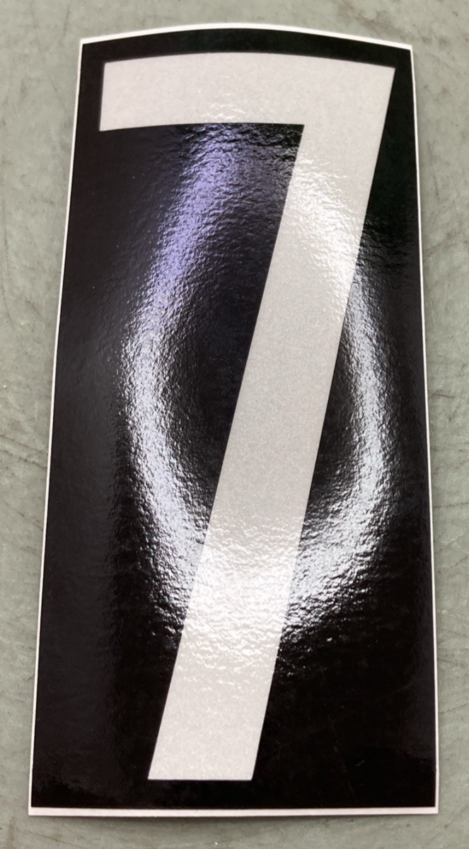 Qty 5 New Replaces Uline 4.5" Reflective Vinyl Vehicle Number 7