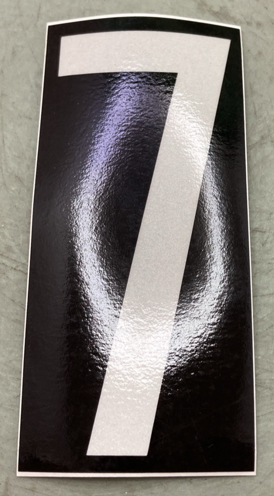 Qty 5 New Replaces Uline 4.5" Reflective Vinyl Vehicle Number 7