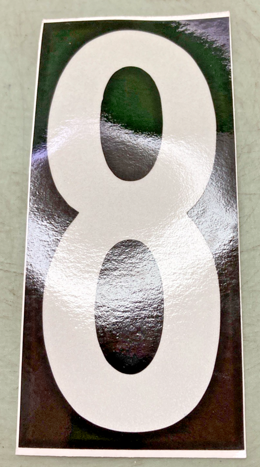 Qty 5 New Replaces Uline 4.5" Reflective Vinyl Vehicle Number 8