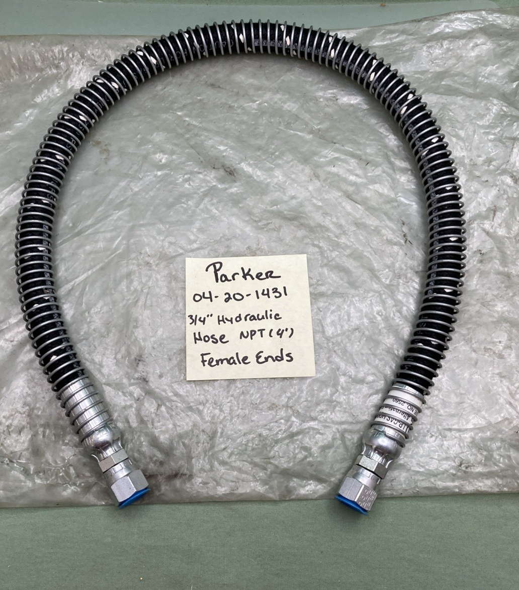 New Genuine Parker 04-20-1431 3/*4" Hydraulic hose NPT (4") Female End