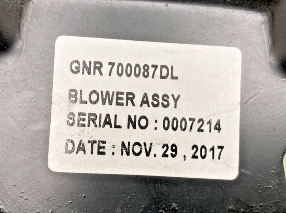 Genuine Genera Corp./ TYC 700087DL Blower, Motor and Wheel Assy