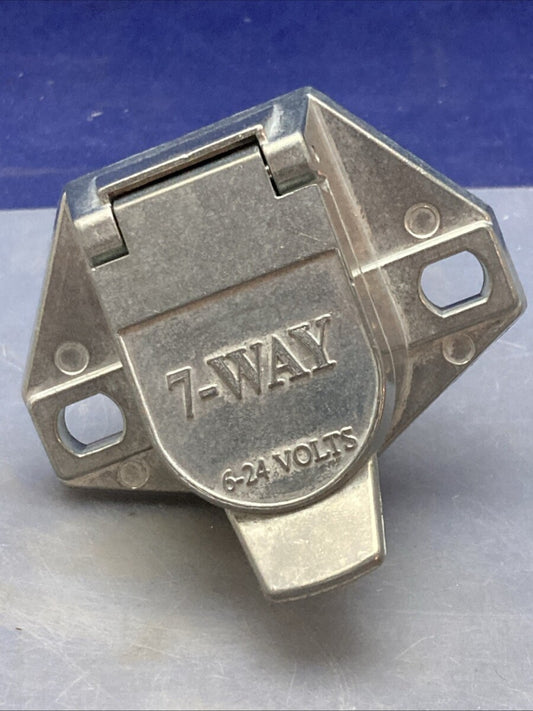 New Replaces Roadpro RP-2344F 7-Pole Trailer Electrical Socket w/ Spring Loaded