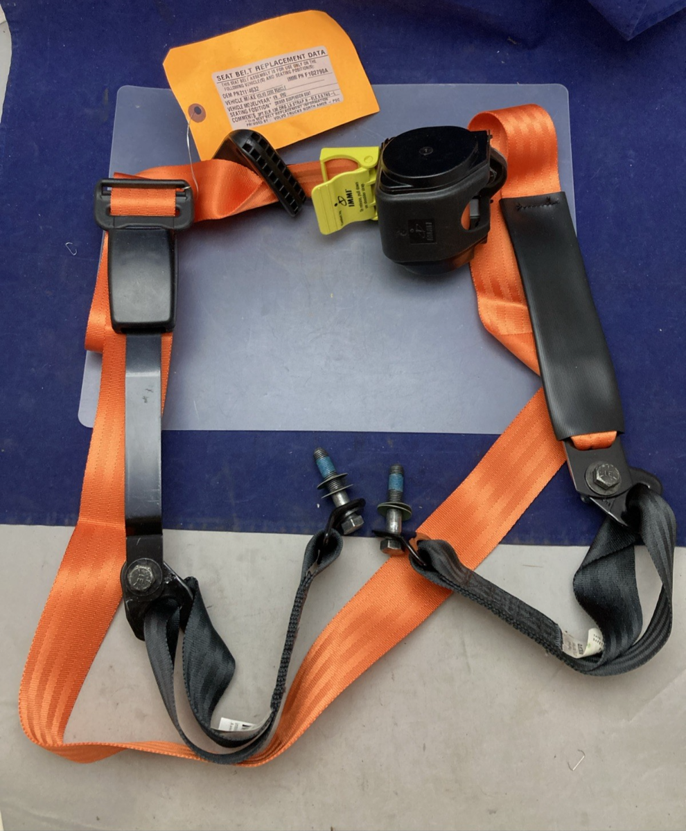 New Genuine Volvo 21114632 Seat Belt Orange