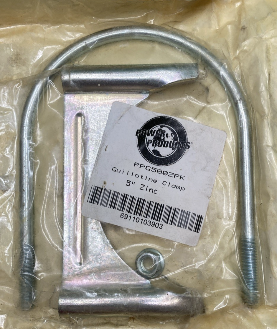 New Genuine Power Products PPG500ZPK Guillotine Clamp 5" Zinc, Incomplete Kit
