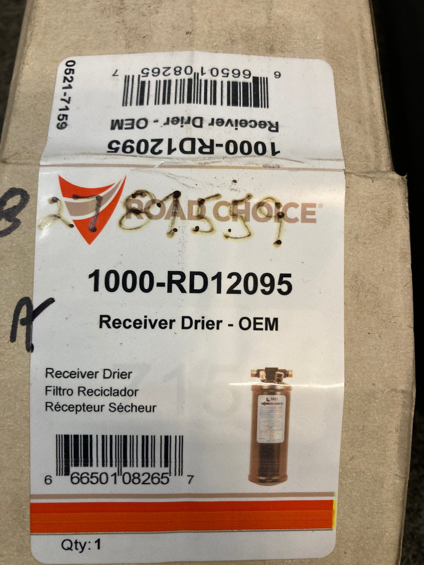 New Genuine Road Choice 1000-RD12095 A/C Receiver Drier for Mack