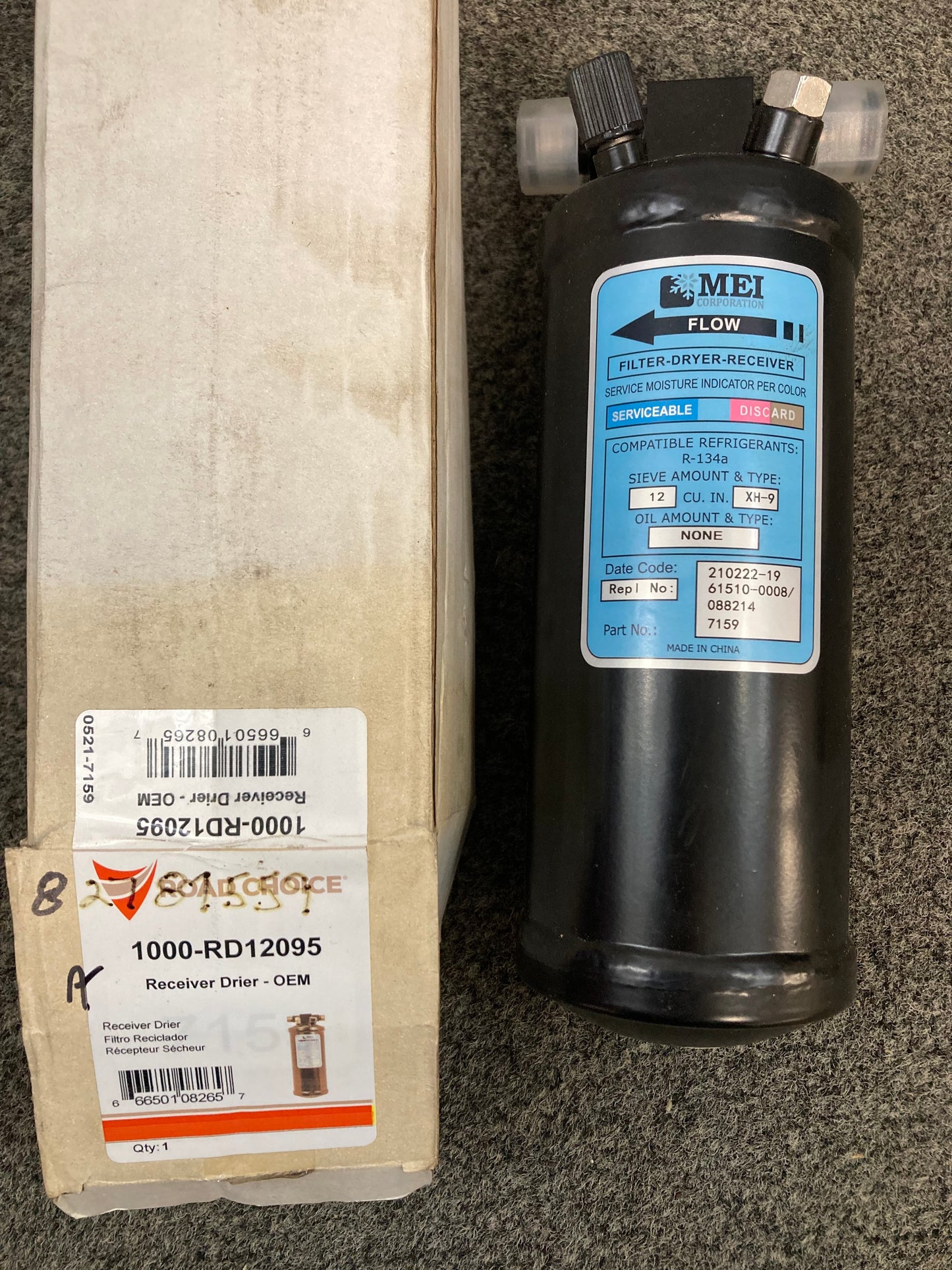 New Genuine Road Choice 1000-RD12095 A/C Receiver Drier for Mack