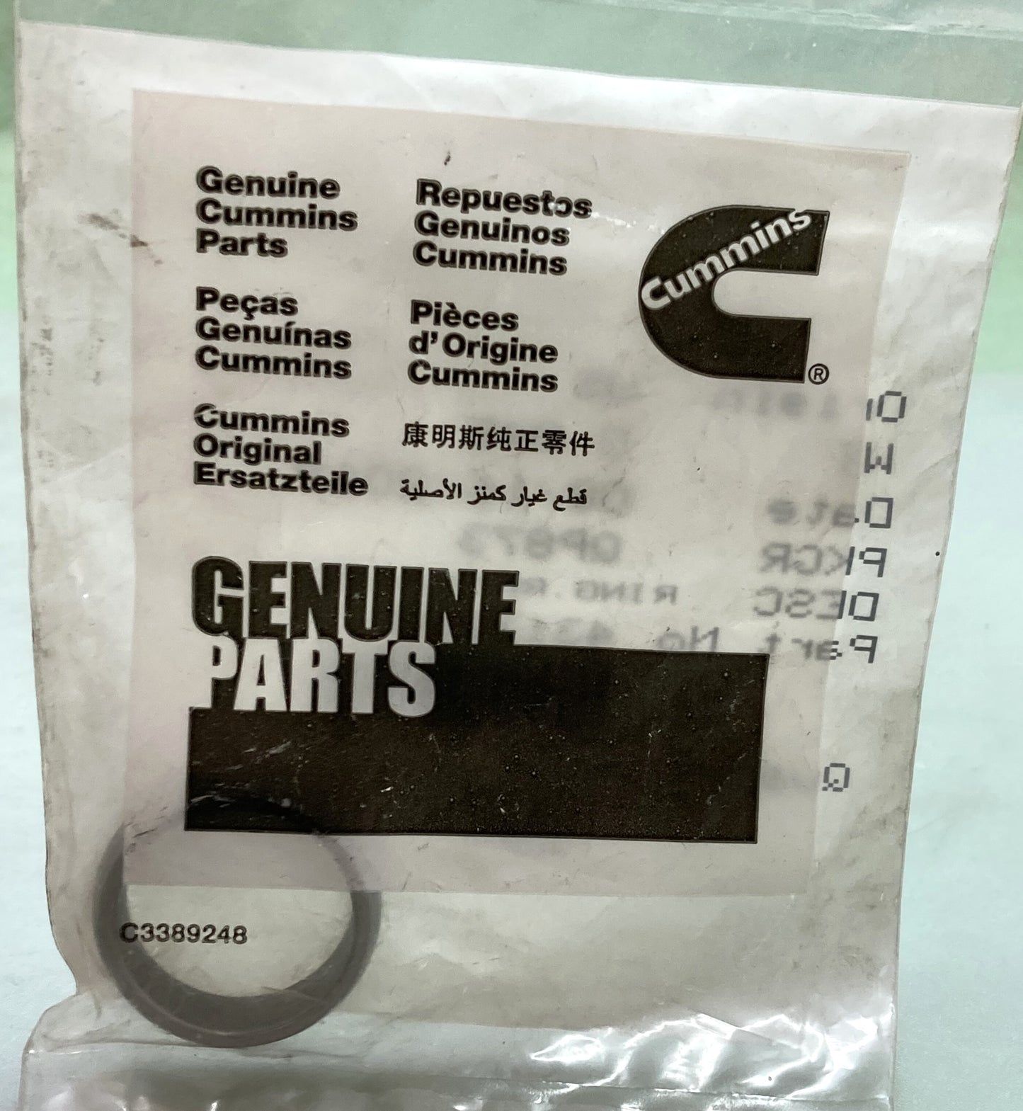 New Genuine Cummins 4312298 Retaining Ring