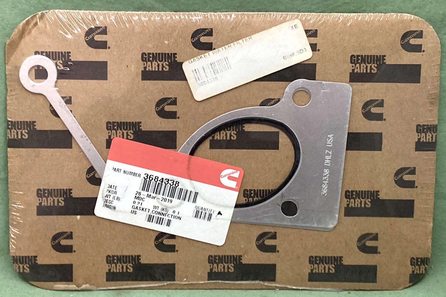 2 Pk. New Genuine Cummins 3684338 Connection Gasket