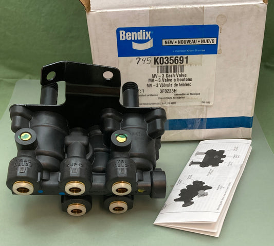 New Genuine Bendix K035691 MV3 DASH VALVE