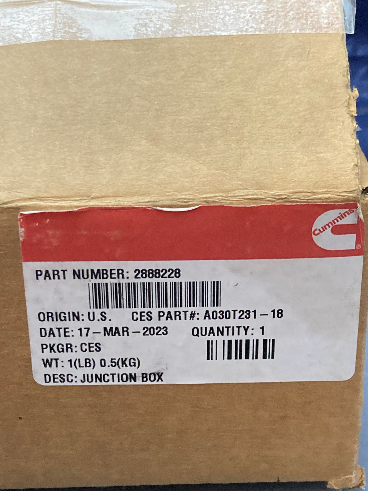 Cummins 2888228 DPF Temp Sensor Junction Box Module New Genuine