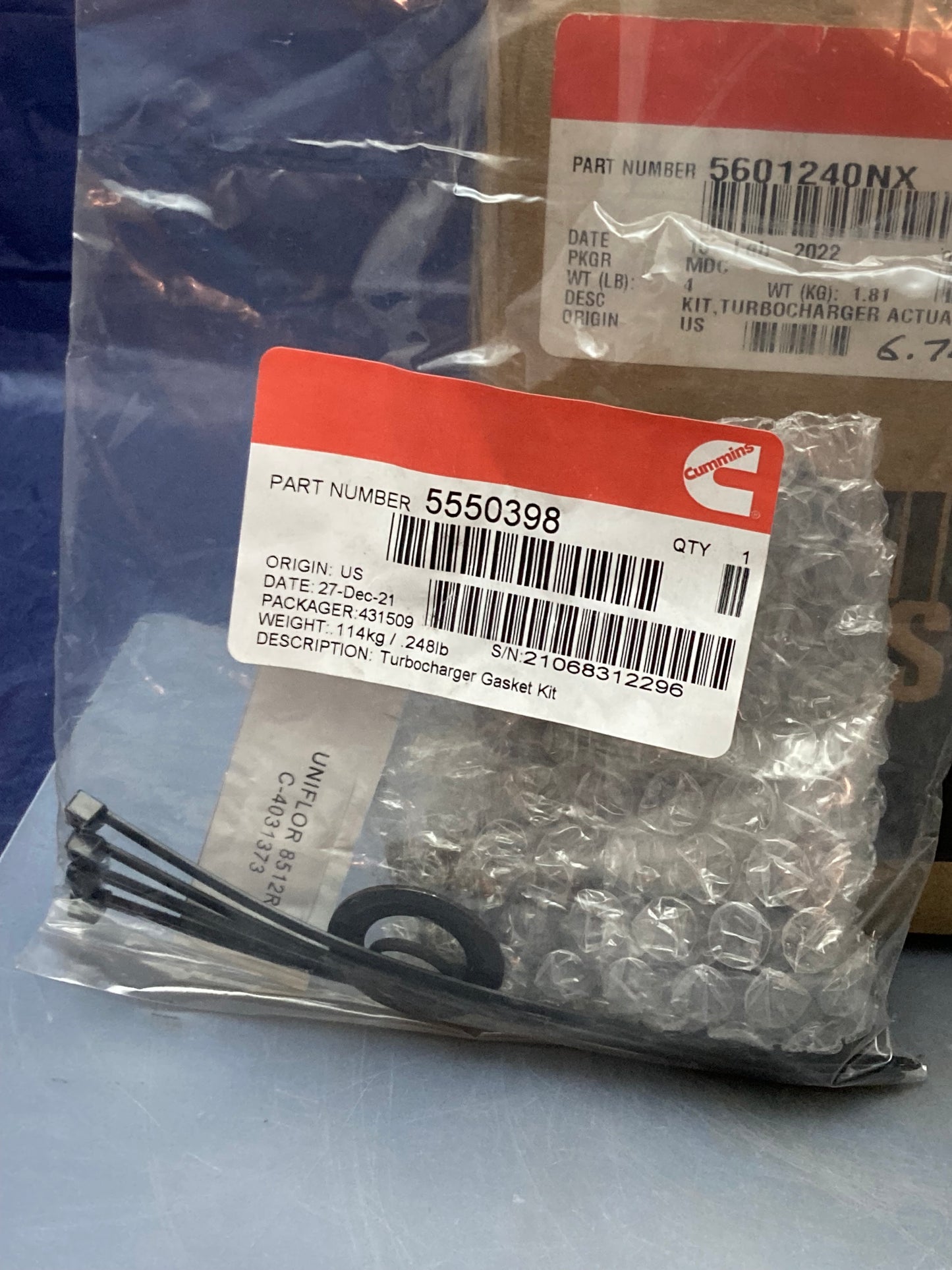 Cummins 5601240NX Turbocharger Actuator New Genuine Incomplete kit