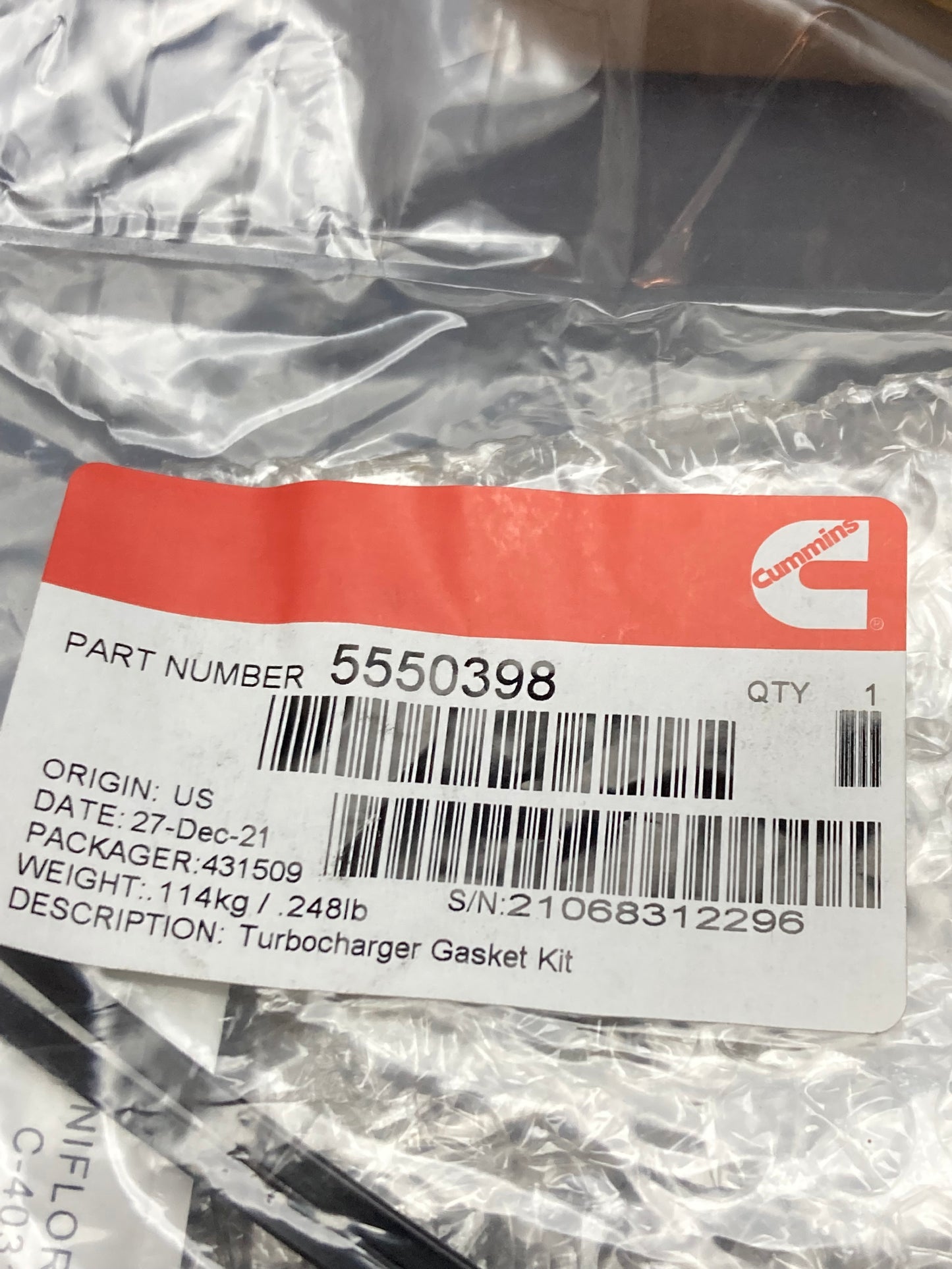 Cummins 5601240NX Turbocharger Actuator New Genuine Incomplete kit