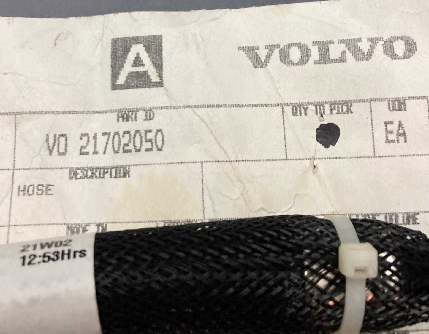 New Genuine Volvo 21702050 Multi Purpose Hose