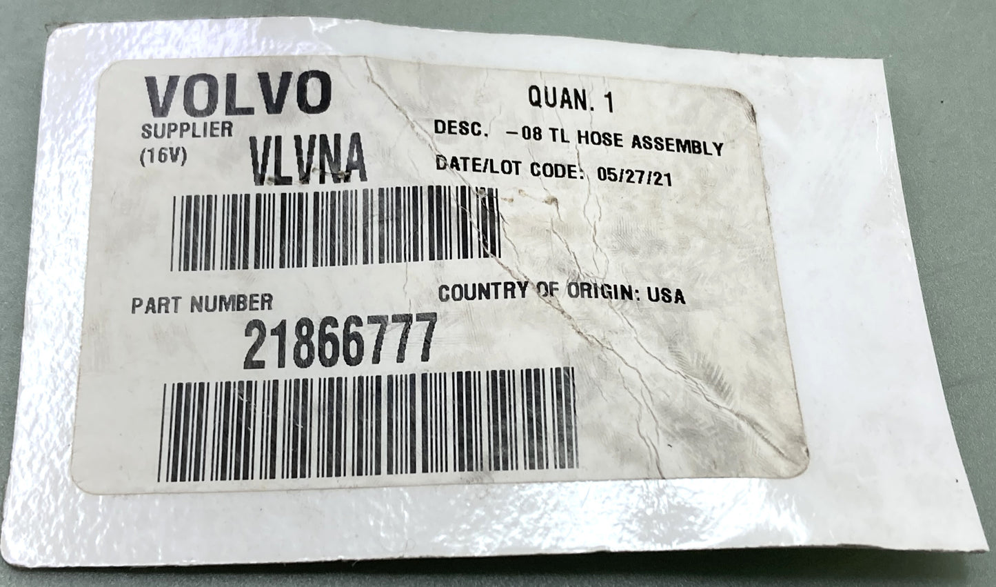 New Genuine Volvo 21866777 Hose Assembly