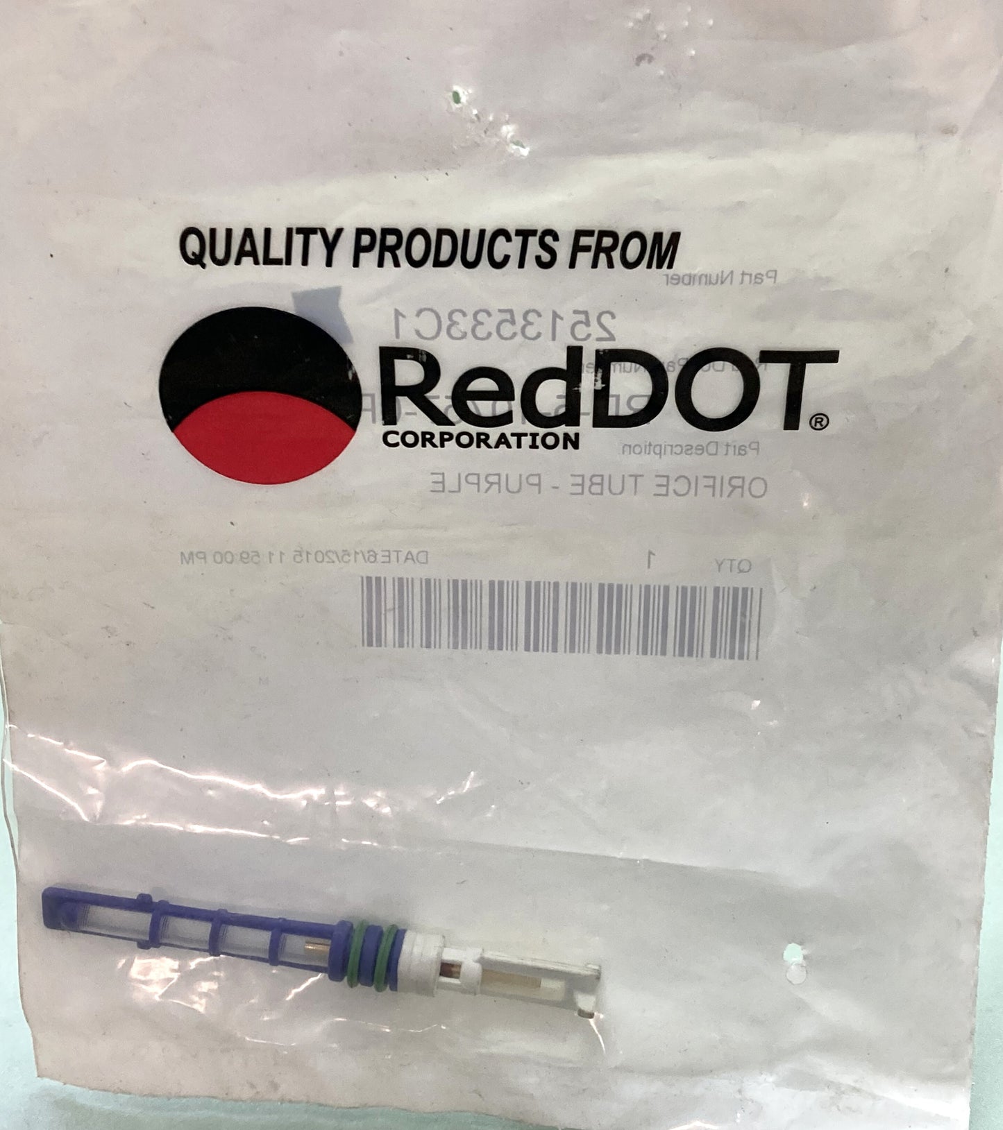 New Genuine RedDOT 2513533C1 Orifice Tube, Purple