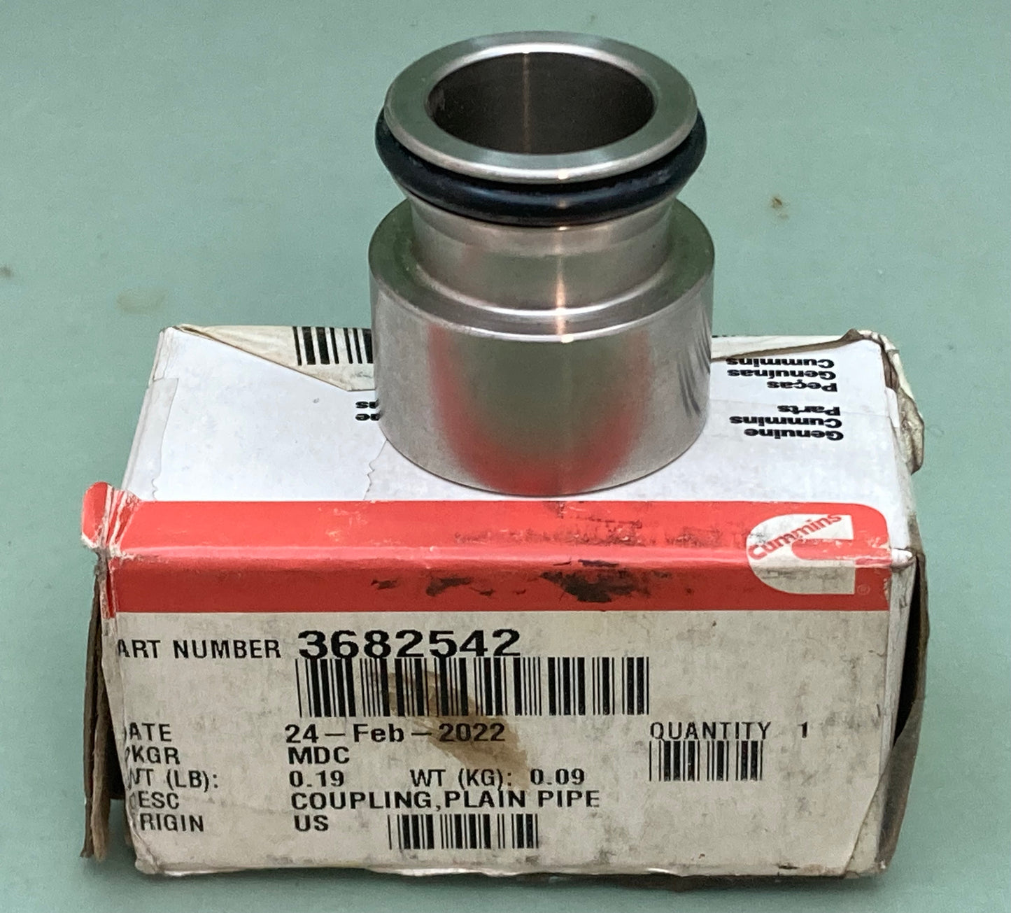 New Genuine Cummins 3682542 Plain Pipe Coupling