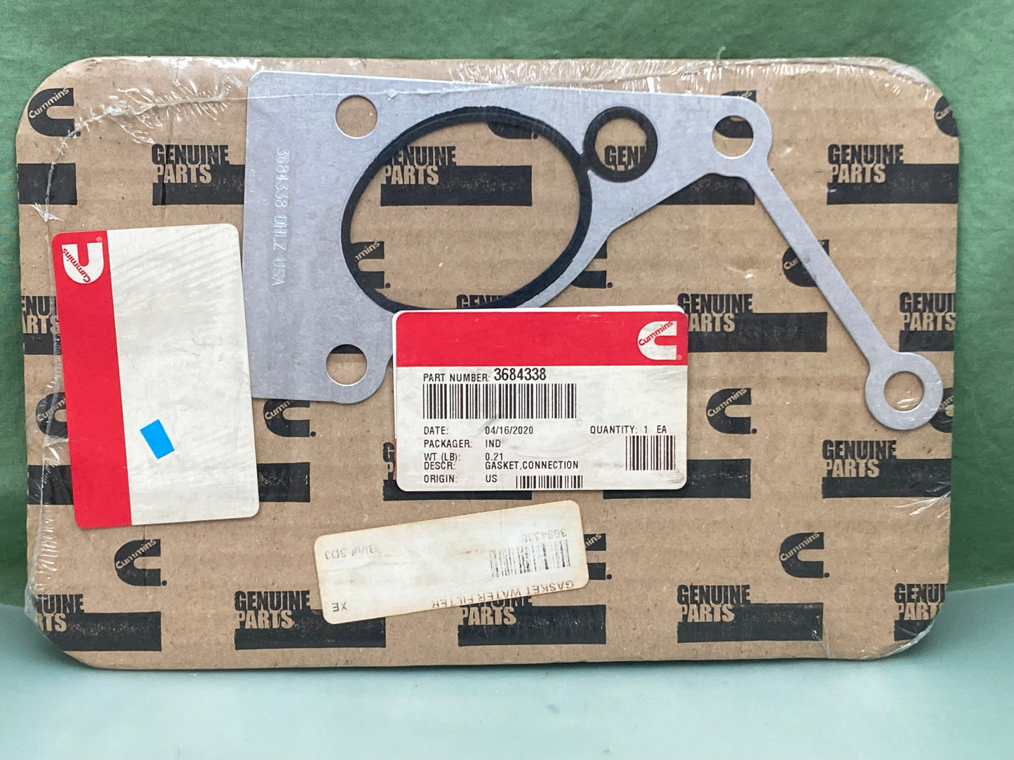 New Genuine Cummins 3684338 Connection Gasket