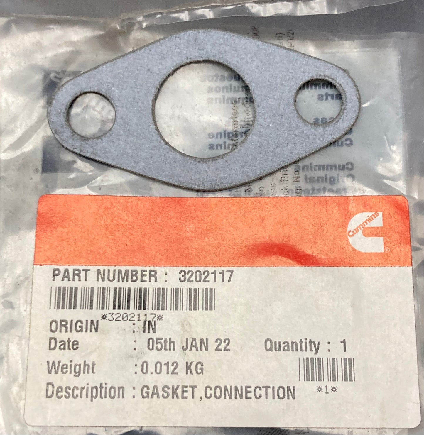New Genuine Cummins 3202117 Connection Gasket