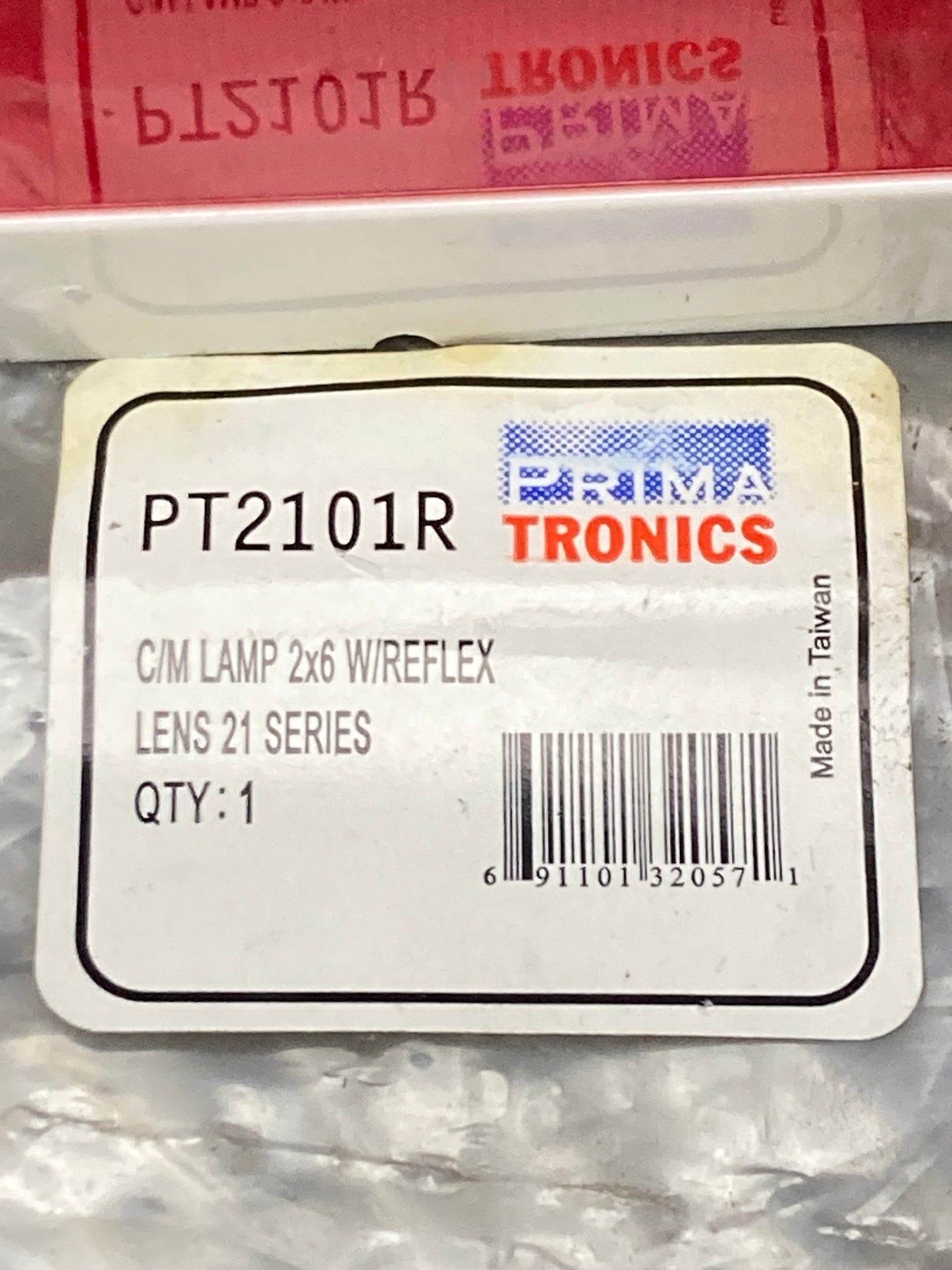 New Genuine Prima Tronics PT2101R Clearance Light 5-7/8"  Rect, Red, Optic Lens