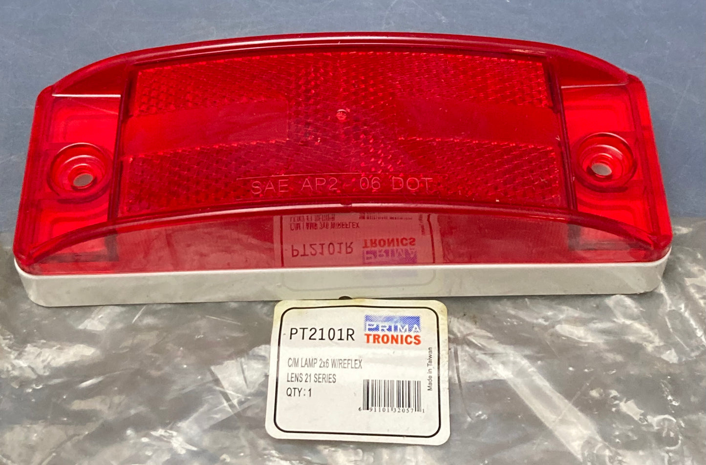 New Genuine Prima Tronics PT2101R Clearance Light 5-7/8"  Rect, Red, Optic Lens