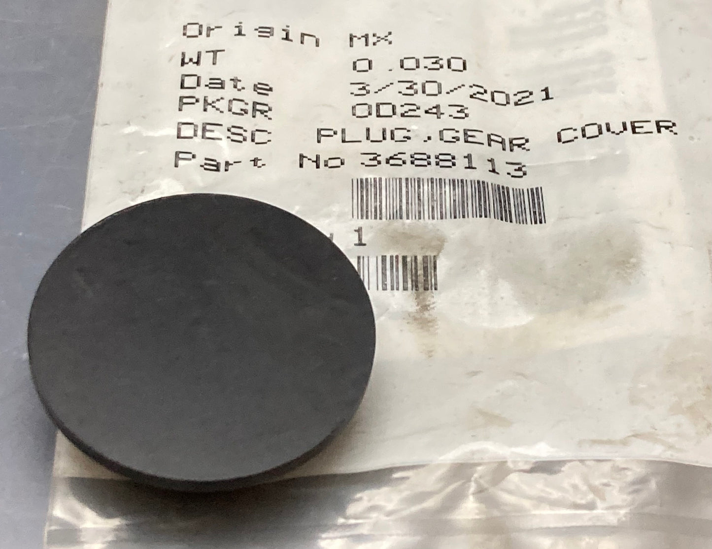 New Genuine Cummins 3688113 Front Gear Cover Plug