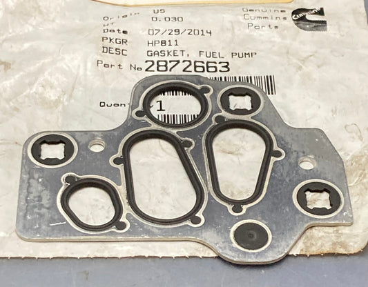 New Genuine Cummins 2872663 Fuel Pump Gasket