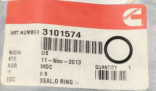 New Genuine Cummins 3101574 Seal, O-Ring
