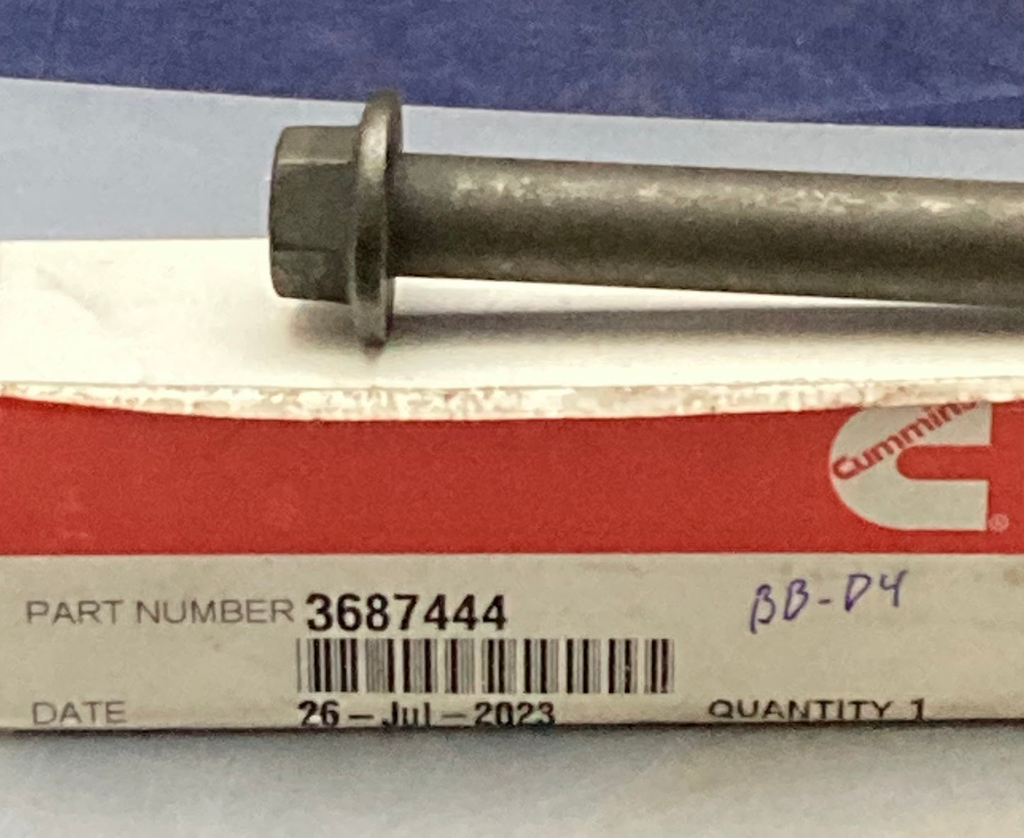 New Genuine Cummins 3687444 Screw Cap Hexagon Flange Head