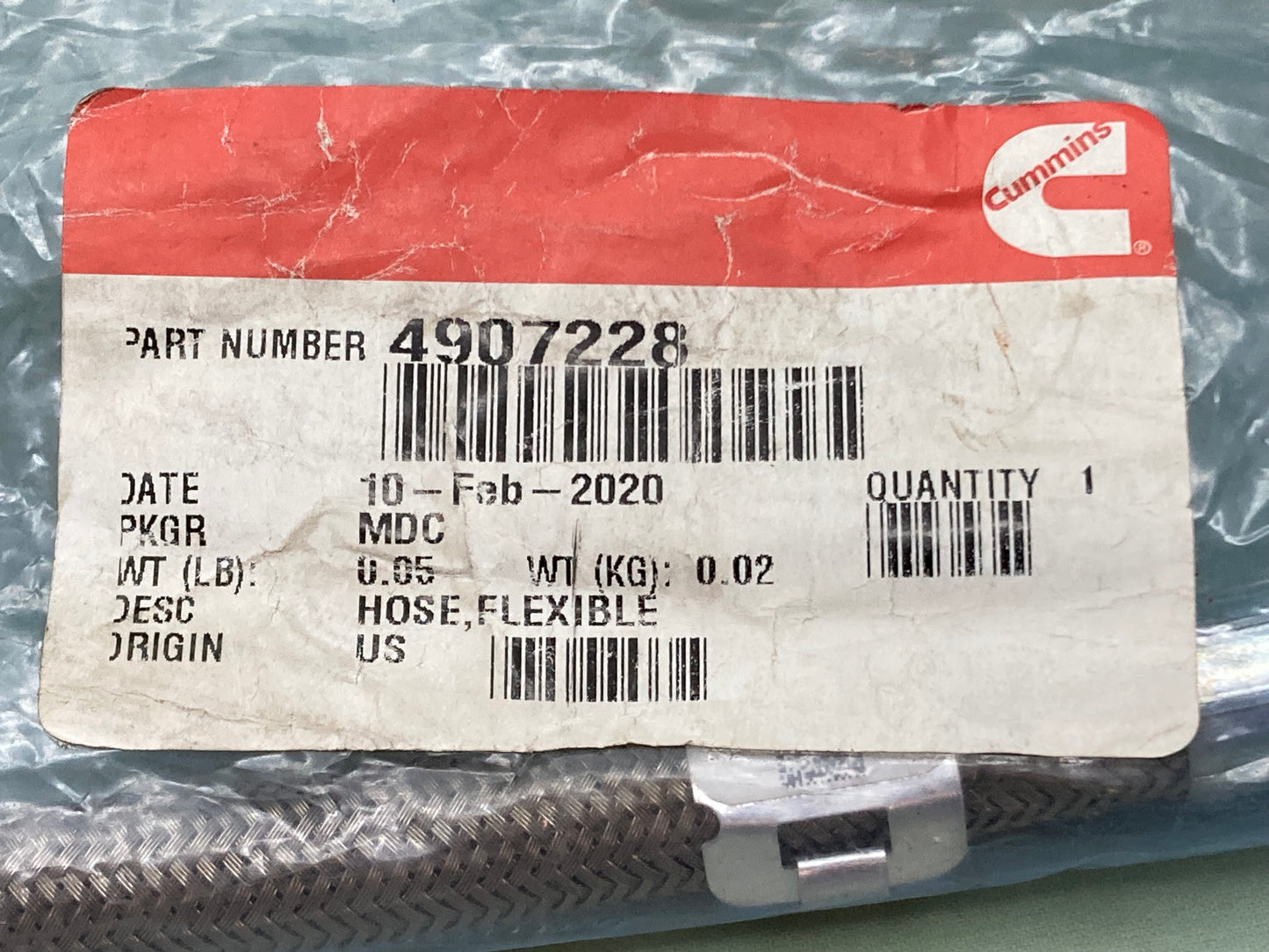New Genuine Cummins 4907228 Flexible Hose
